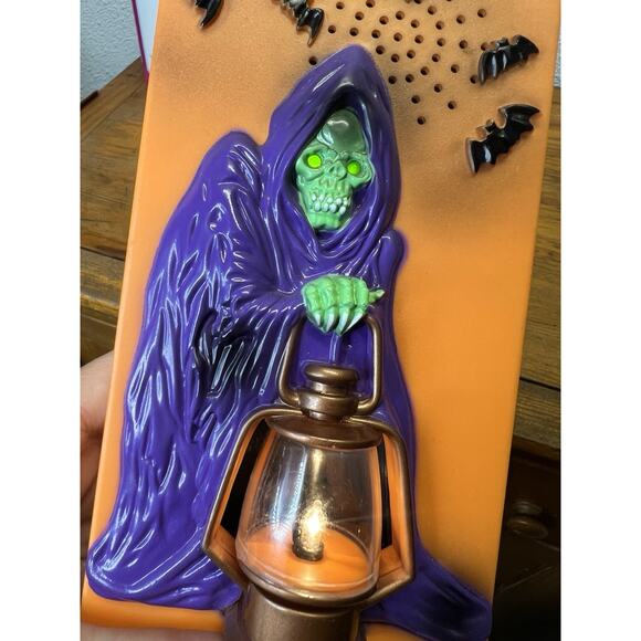 Vintage 1995 Halloween Grim Reaper Talking Doorbell Toy State Lights Sound Works - Picture 2 of 7
